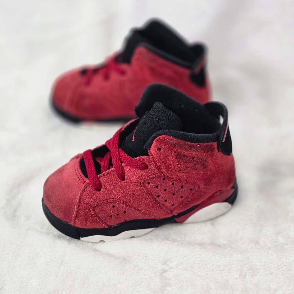 Jordan 6 Retro Toro Bravo Toddler Sneakers Varsity Red Black DV3606-600 6C - Picture 11 of 13